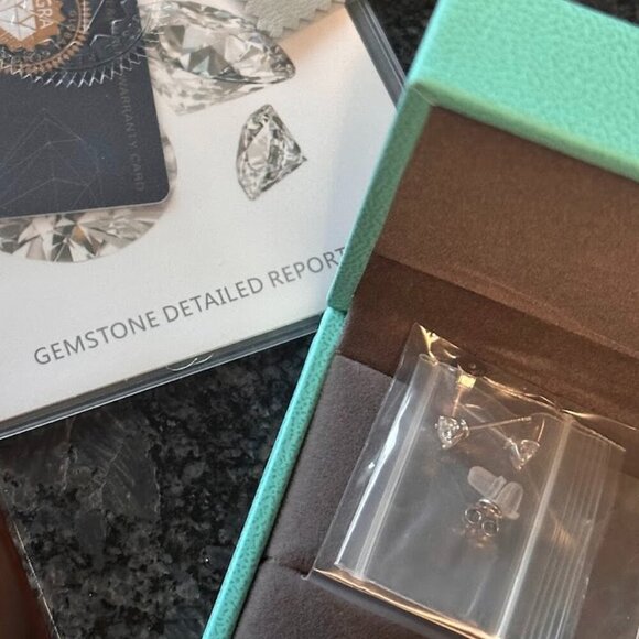 Moissanite 1 CT Round Perfect Stud Earrings Claw Prong 925 Sterling Silver NWT - Picture 9 of 10